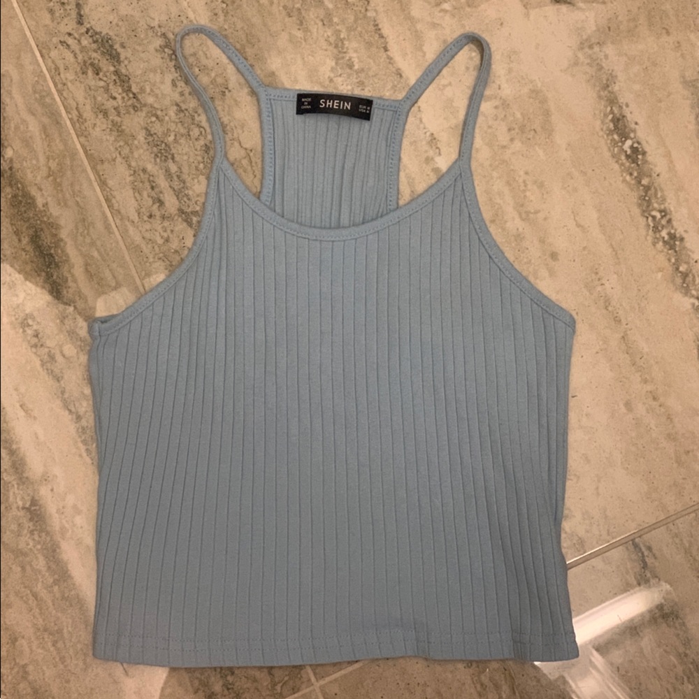 Blue Crop Top